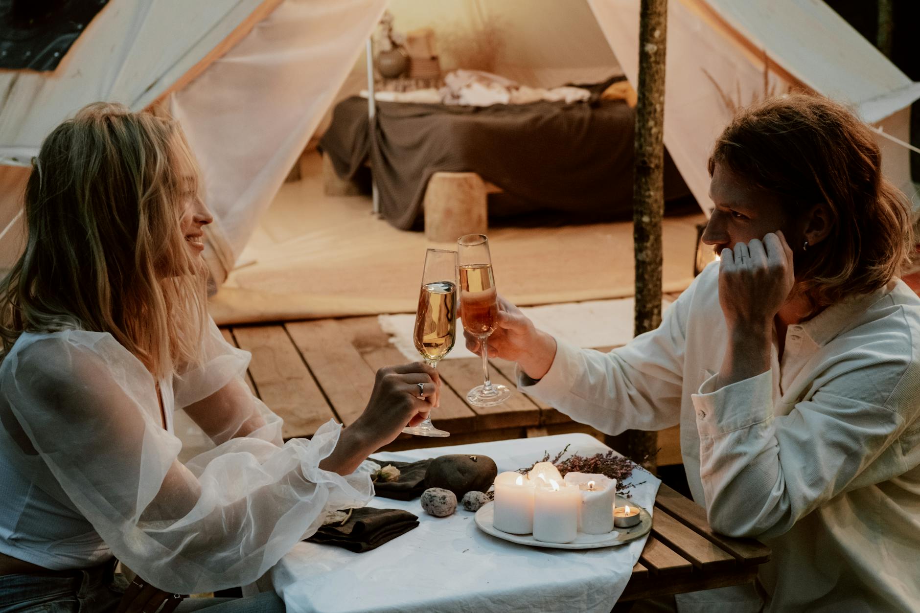 Couple Champagne Celebration