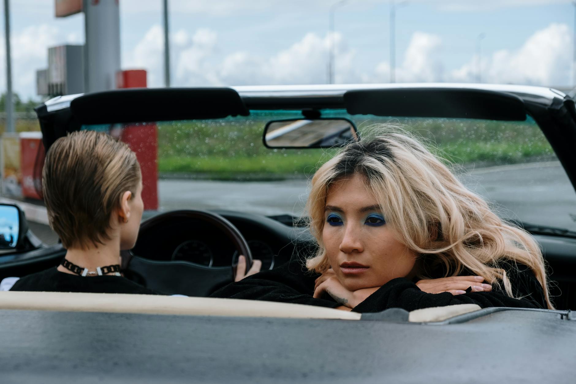 Couple Convertible Car