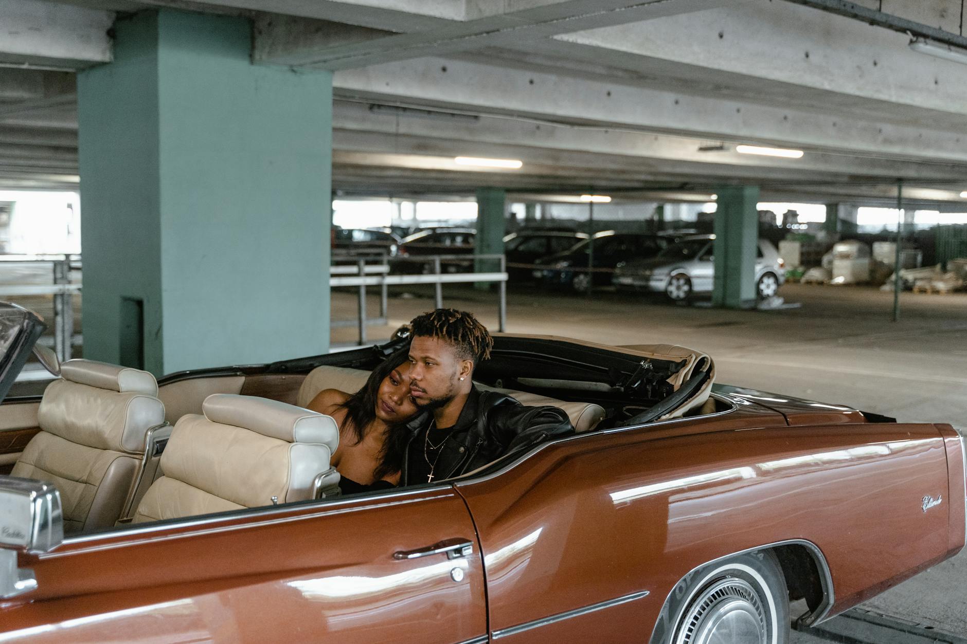 Couple Convertible Car
