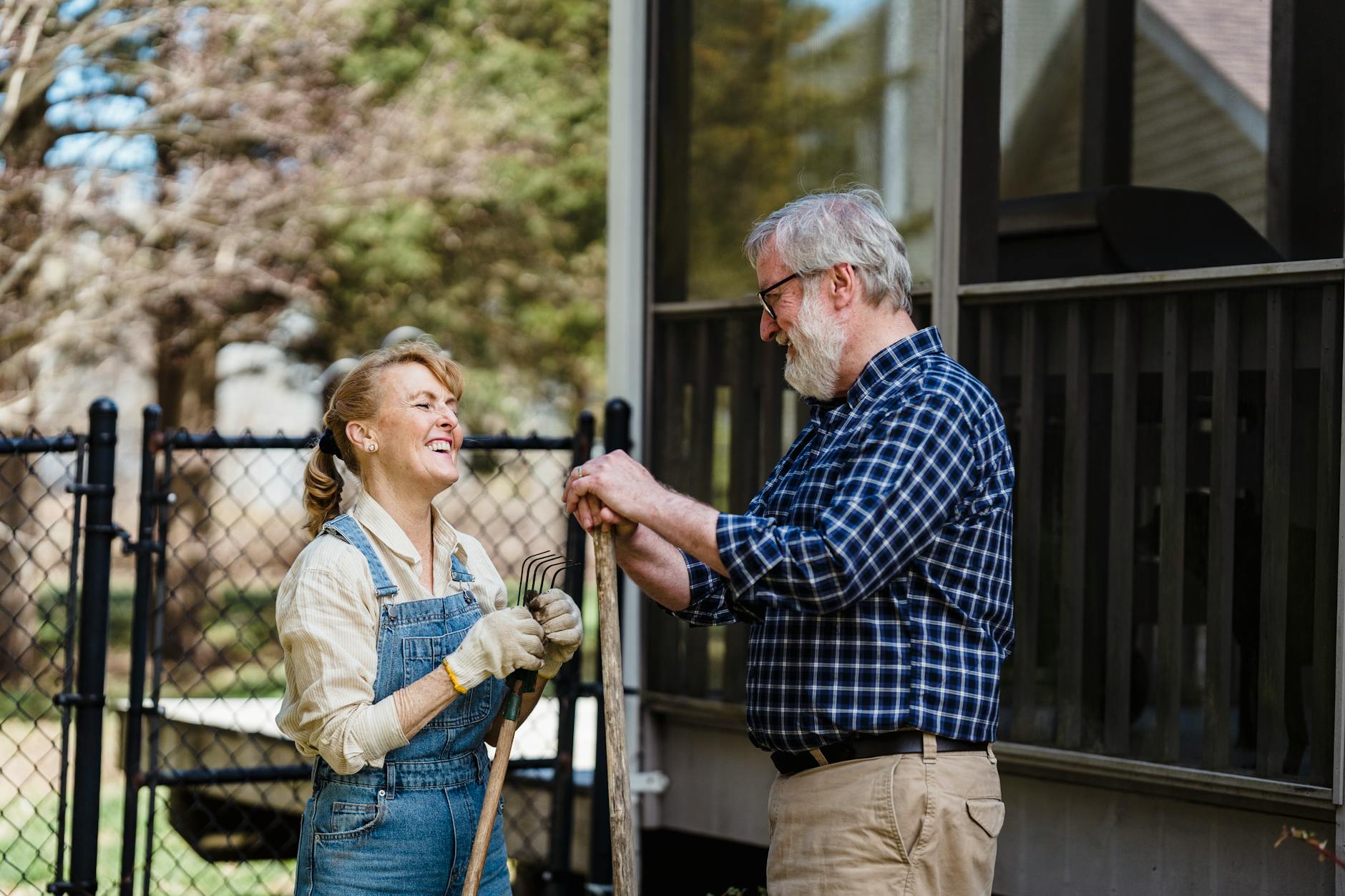 Retired Couple Garden