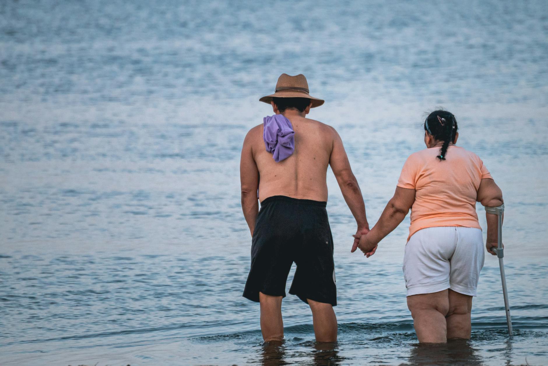 Senior Couple Beach Vacation