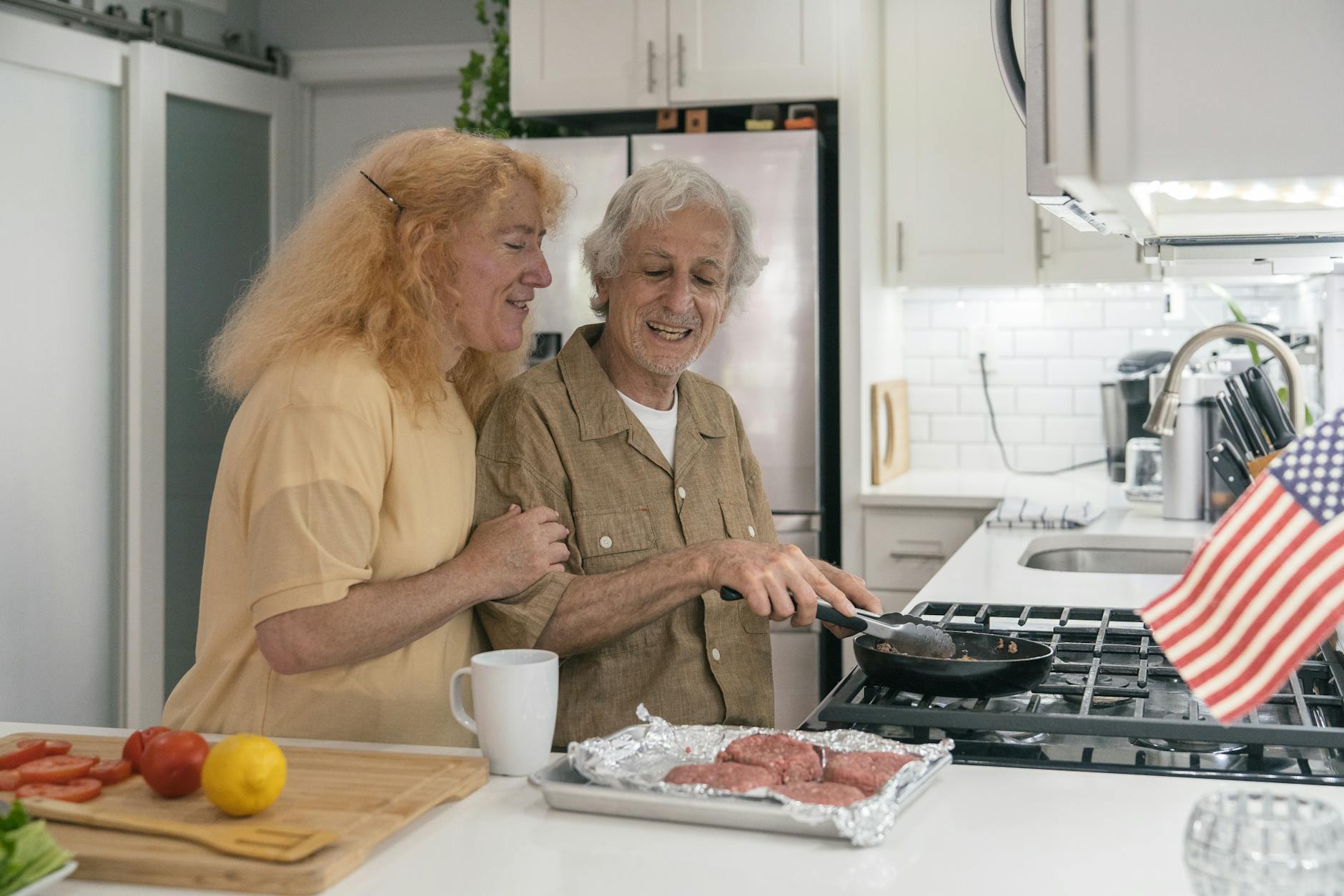 Elderly Couple Kitchen