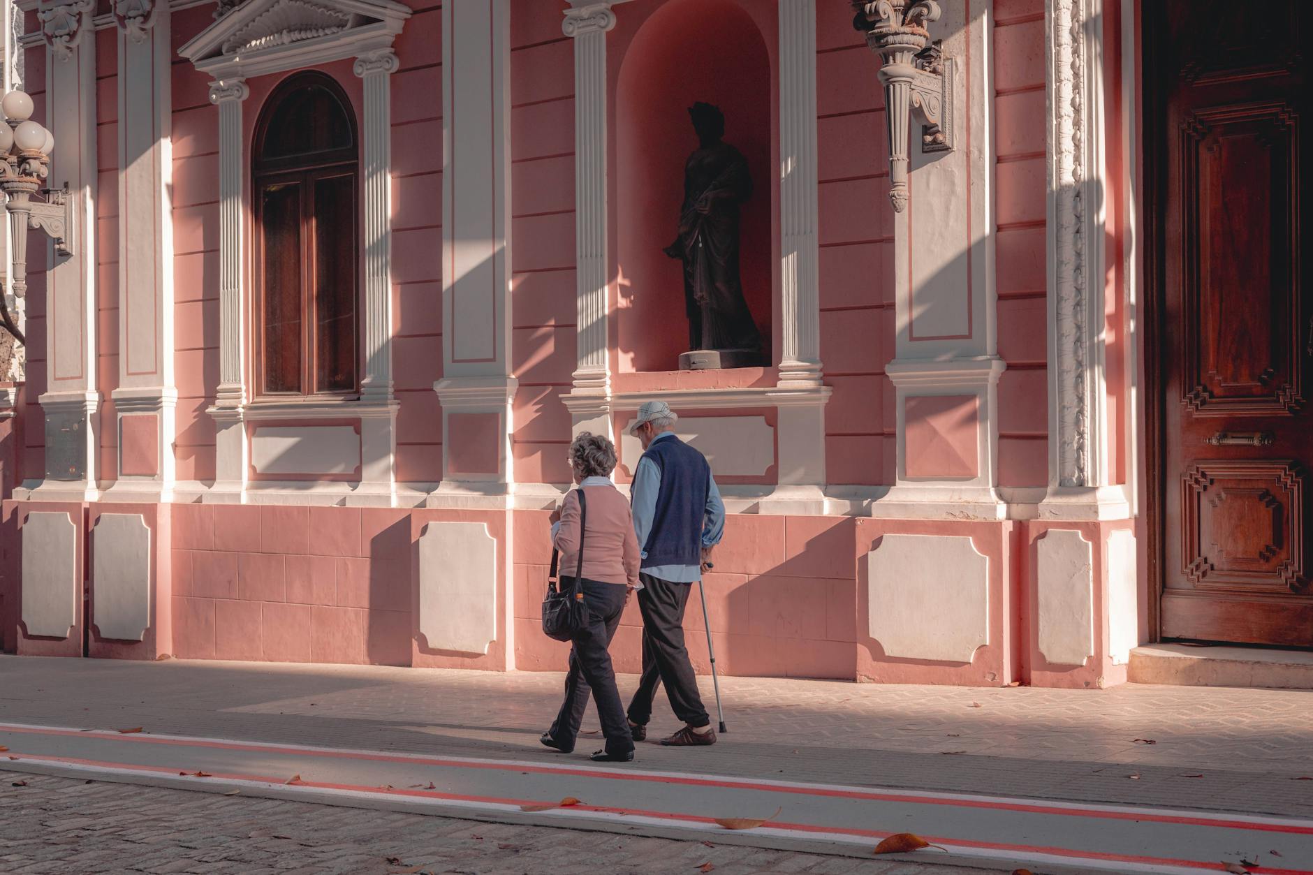 Elderly Couple Walking
