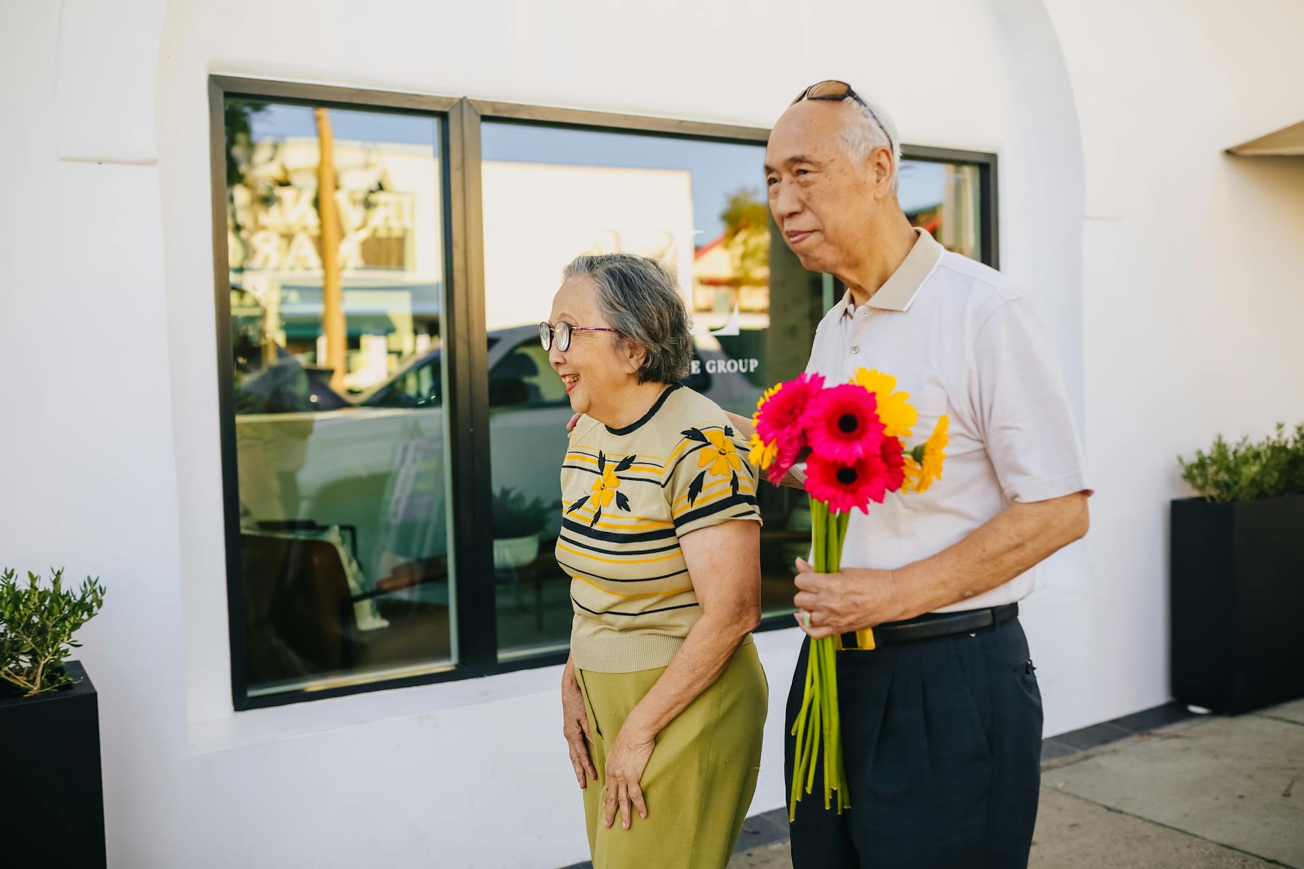 Elderly Couple Walking