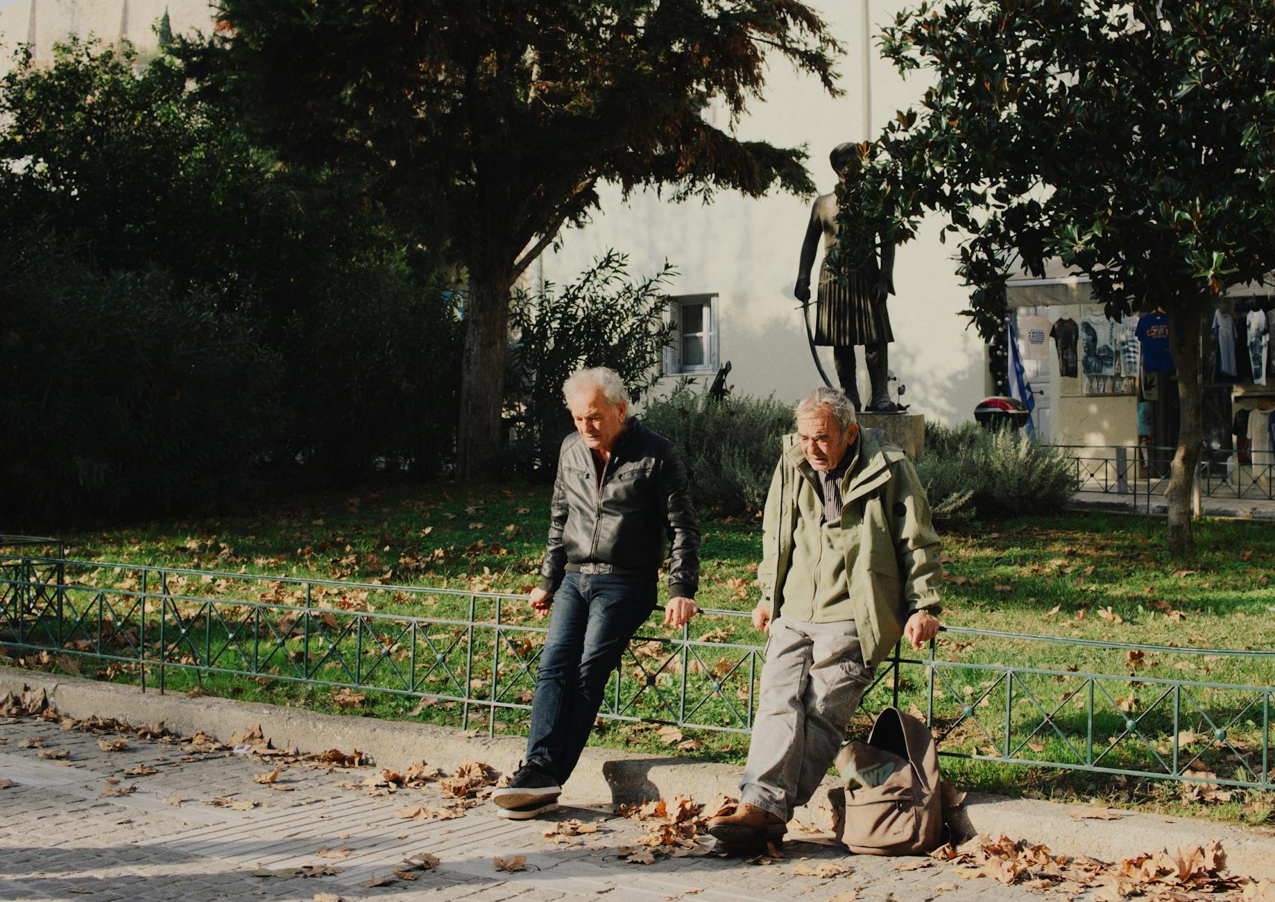 Happy seniors spending time together