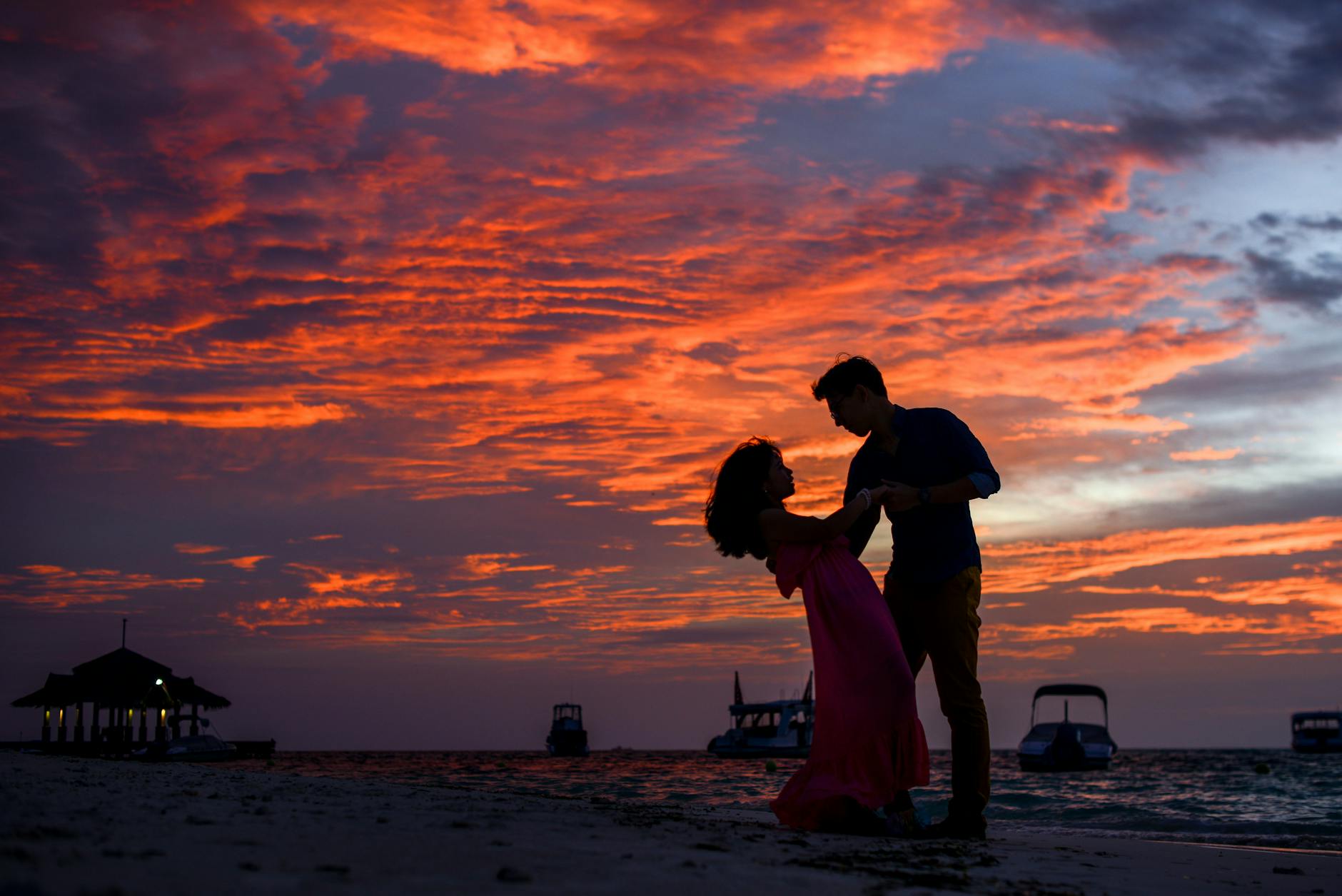 Beach Sunset Couple