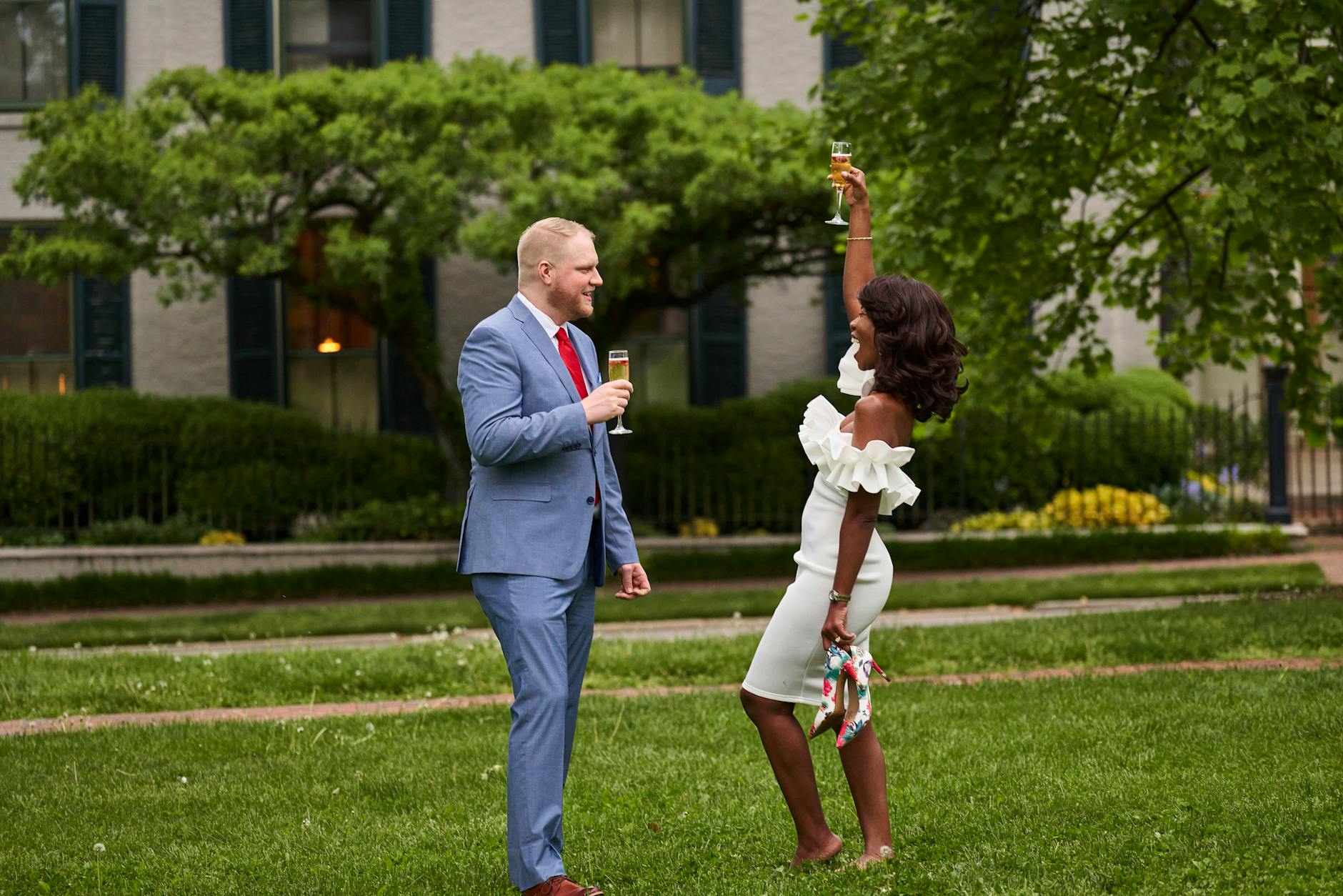Couple Champagne Celebration