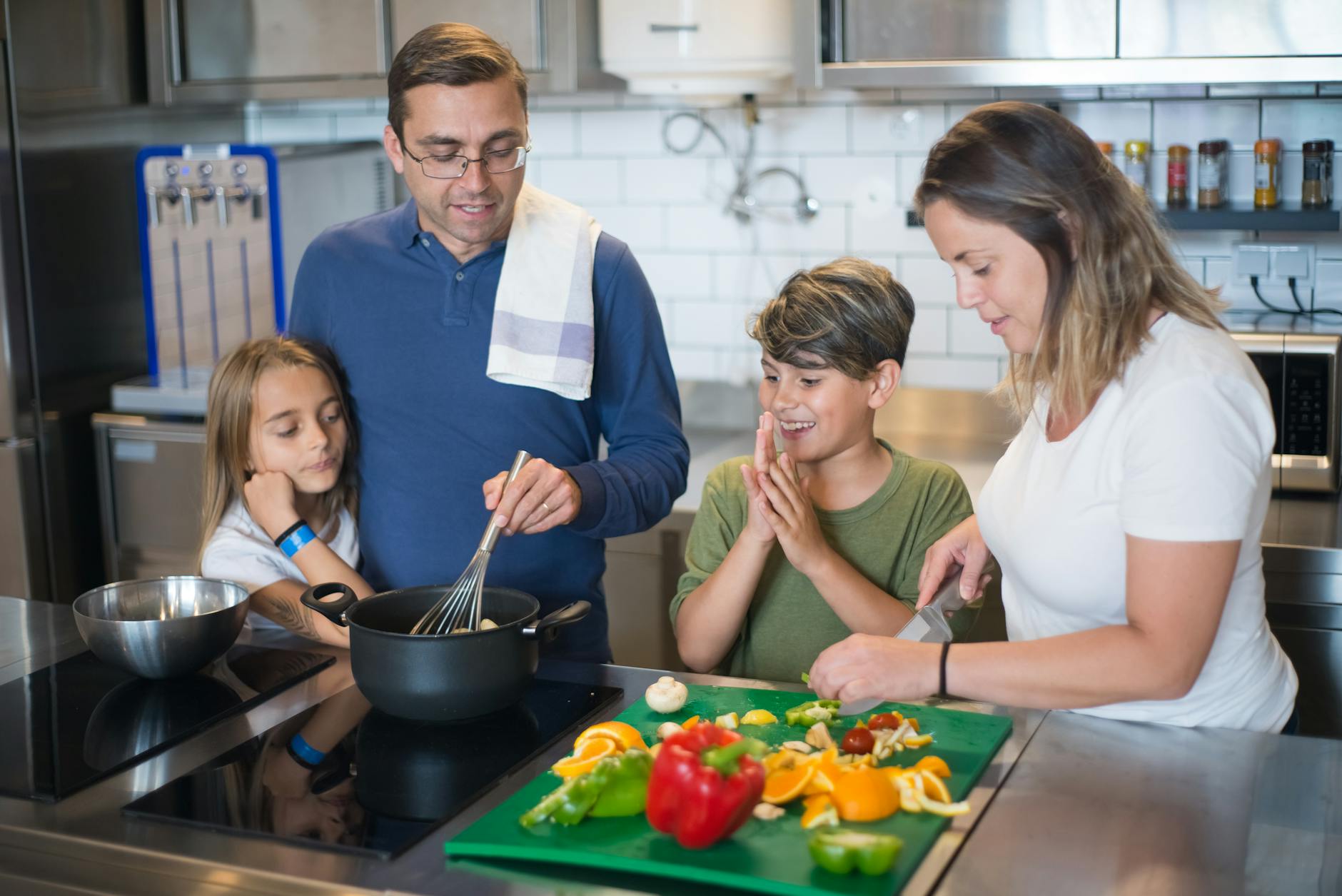 Family Cooking Together